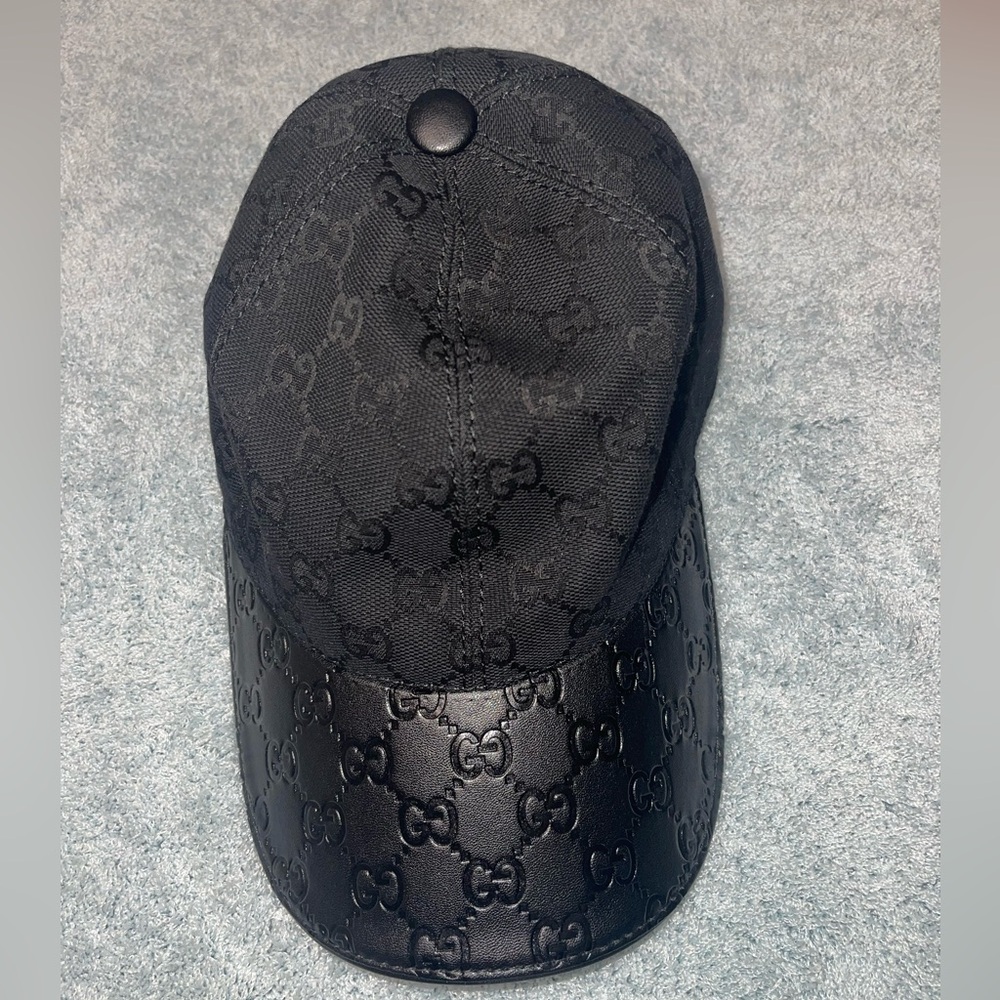 Gucci Black Monogram Cap
